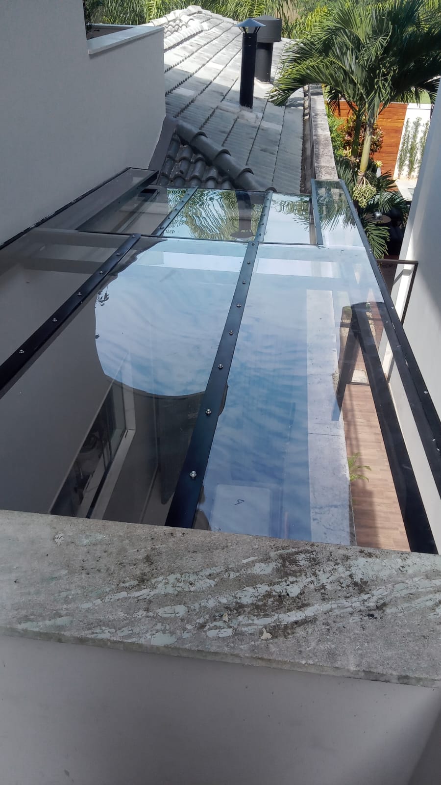 Telhado em policarbonato